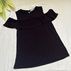 NWT Ricki’s Ruffle Cold Shoulder Blouse